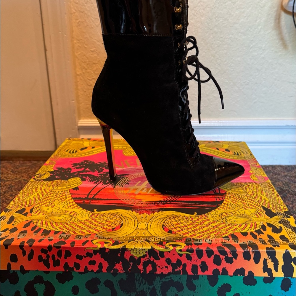 Versace for H&M Black Heeled Boots